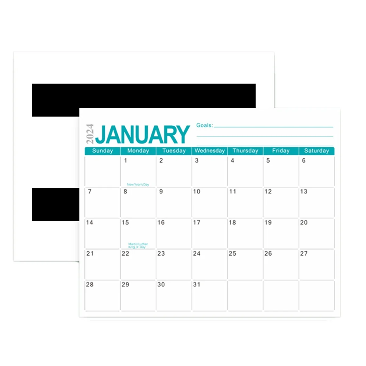 Magnetic Calendar for Refrigerator, Fridge Calendar Runs From January 2024 Until June 2025, 18 Monthly Calendar Blue