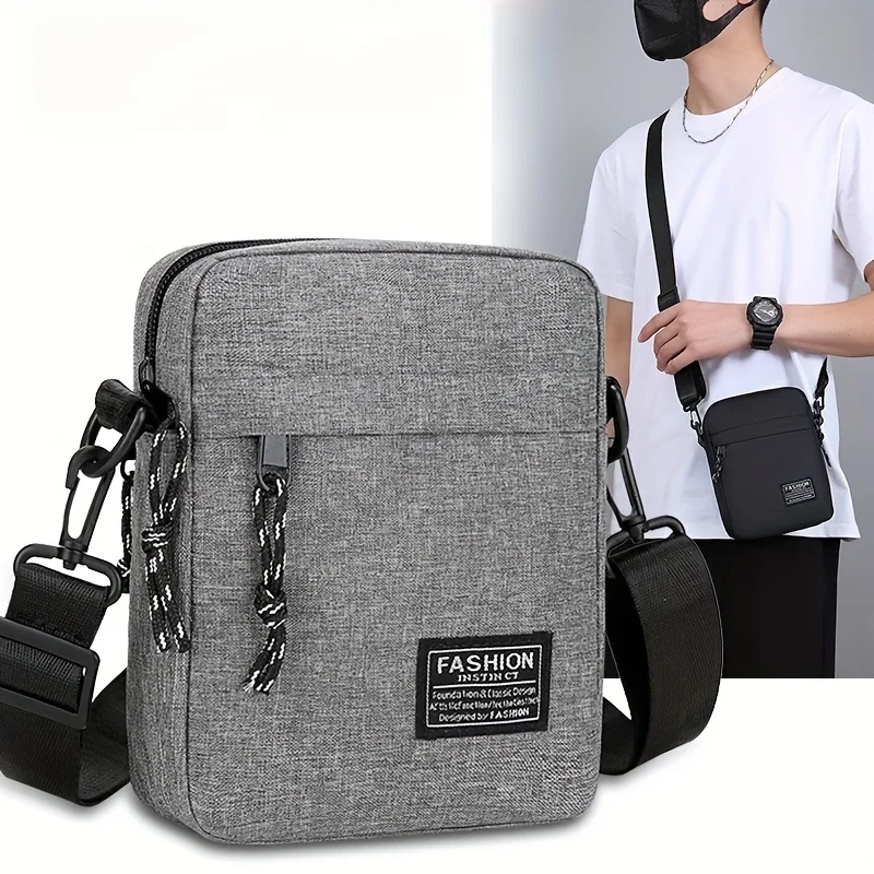

Мужская повседневная холщовая сумка, сумка на одно плечо, холщовая сумка через плечо, идеально подходит для путешествий и повседневных поездок, безопасная дорожная сумка
