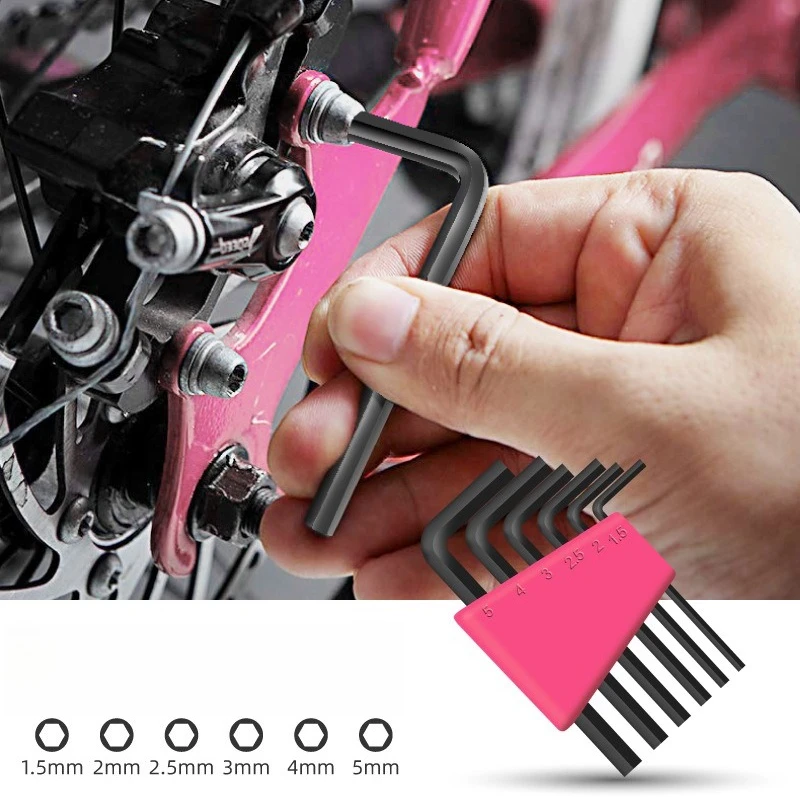 JUSTINLAU 13 Piece Pink Women's DIY Toolbox Home Toolbox Hexagonal Wrench Storage Screwdriver Daily Home Repair Tool Set