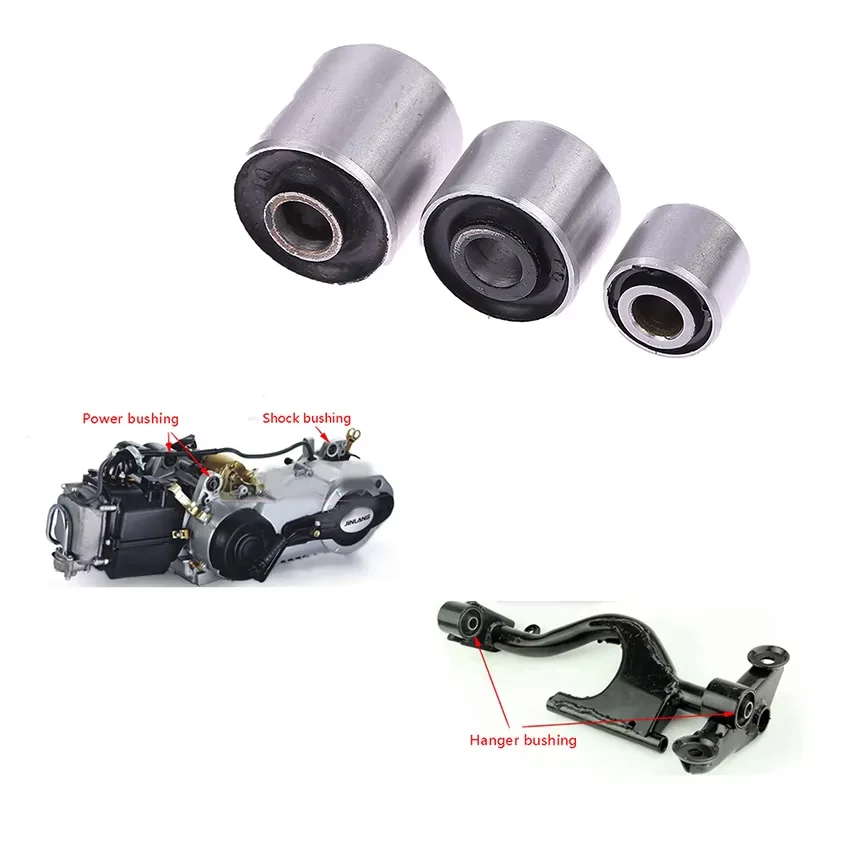 Soporte de motor universal 1 ud. Buje amortiguador de motocicleta, buje de suspensión, buje de potencia para cojín de motor Scooter GY6 50cc 125cc 150cc