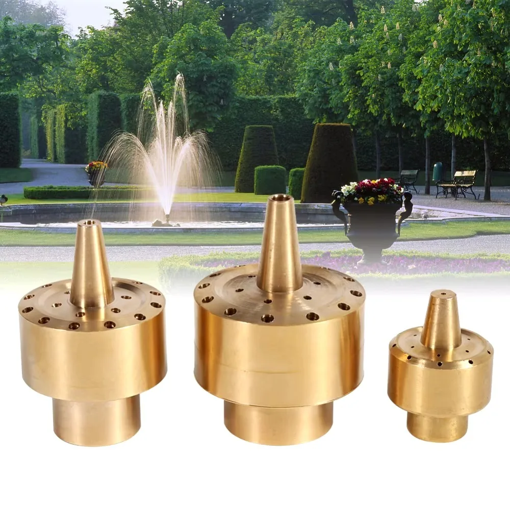 Brass Center Straight Style Fountain Nozzle 1/2