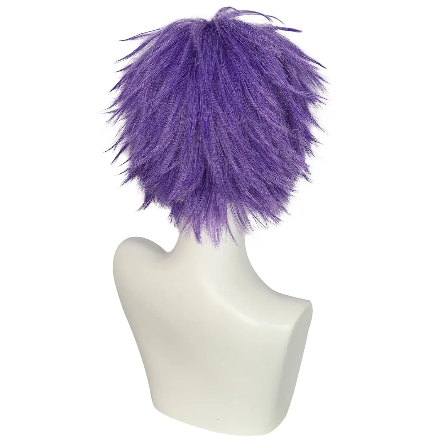 Synthetic Short Purple Straight Men's Cosplay Wig for Halloween Christmas School Thanksgiving Day Party Wigs