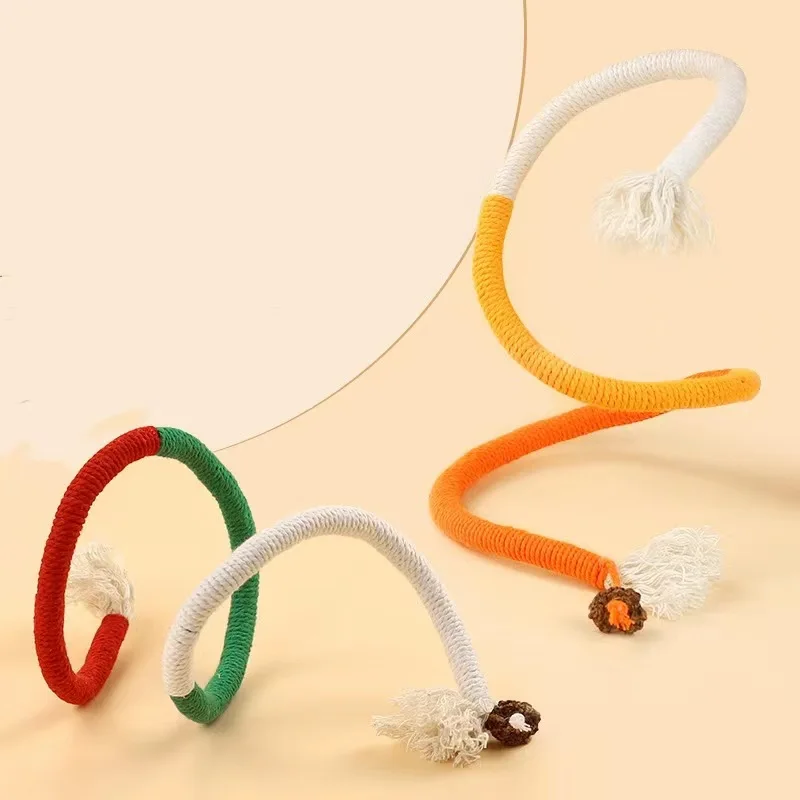 Cat Chew Toys Interactive Molar Cotton Rope Toys Silvervine Cat Teaser Toy Clean Mouth Kitten Play Toy Pet Supplies Accessories