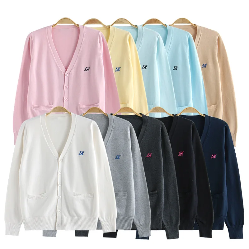 Maglione accogliente alla moda Cardigan originale JK Giacca maglione Uniforme da donna Uniforme scolastica Maglione lavorato a maglia a maniche lunghe Cardigan Top