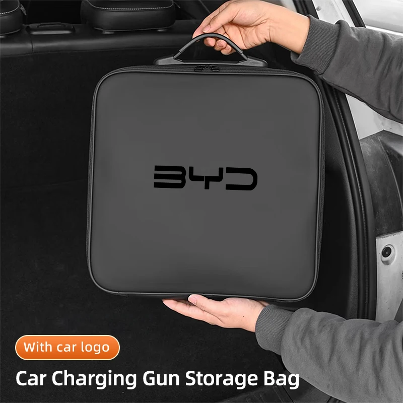 EV Car Charging Cable Storage Box Electric Vehicle Charger Cables Carry Bag For BYD Shark 6 F3  I3 F0 F6 S6 E2 S8 E5 E6 G3 G6 L3