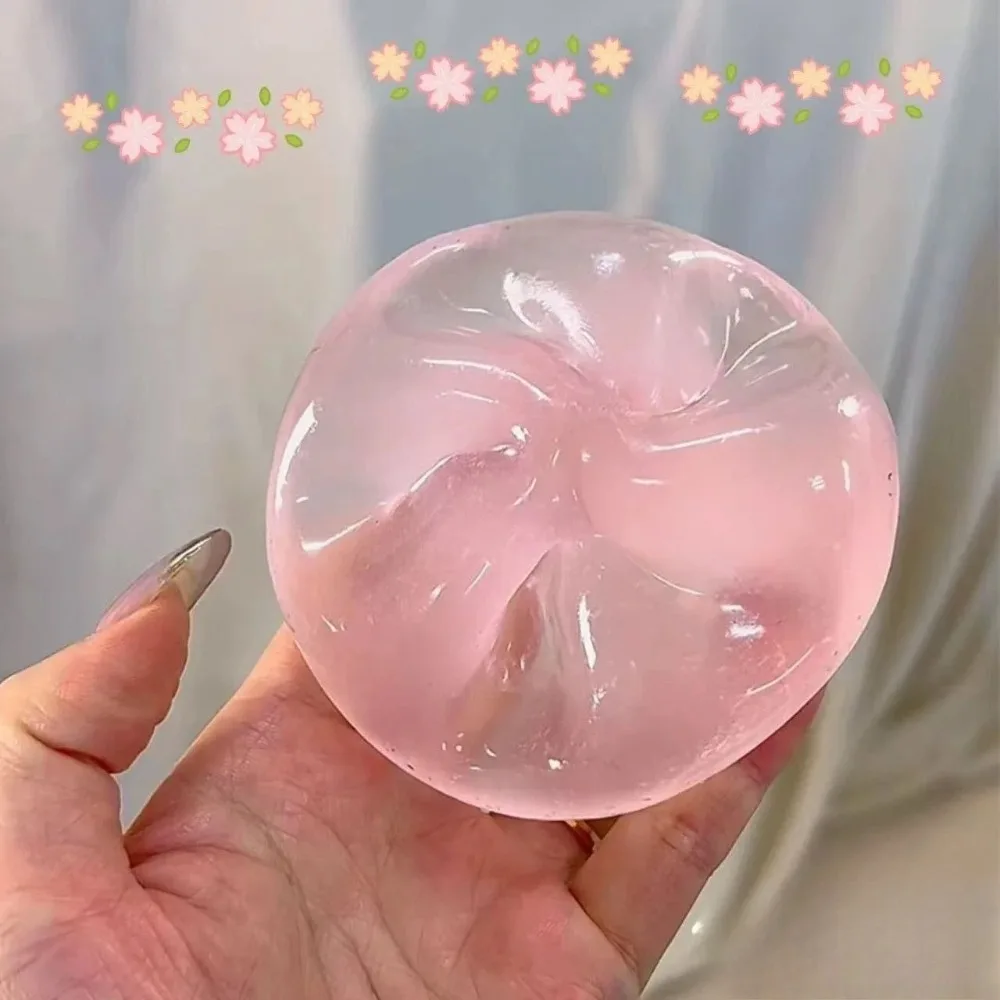 Blue Maltose Squishy Toys Anti Stress Sensory Fidgets Toy Soft Simulated Transparent Blue Maltose Slow-rebound Decompression Toy