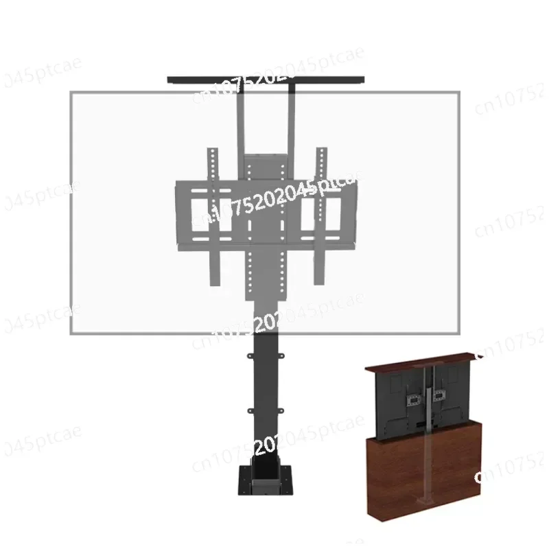 Motorized Hidden TV Cabinet Lift Electrically Height-Adjustable TV Bracket for Installation 32-70 Inches with Remote Control