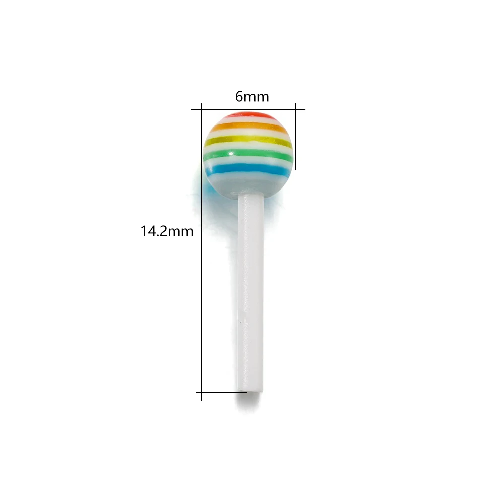 50 sztuk/partia Lollipop żywicy epoksydowej wypełniacz Heathered akrylowe cukierki wypełnienie do dekoracji biżuterii rzemiosło making Nail Art Patch