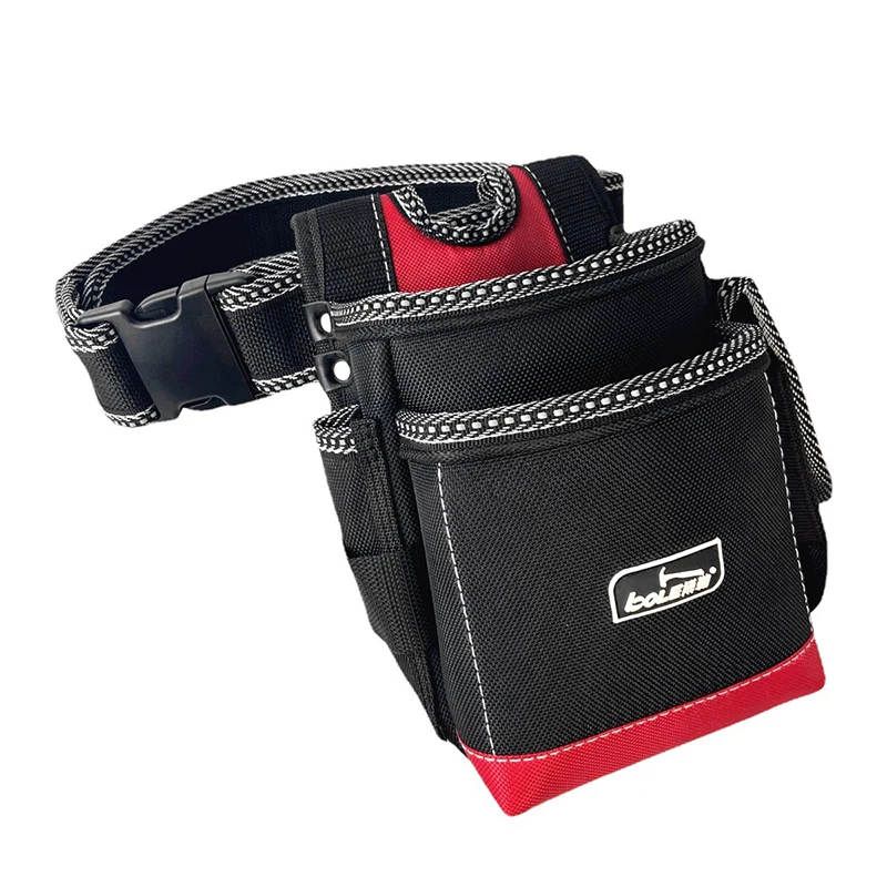 Hardware tool waist bag thick wear-resistant waterproof Oxford cloth carpentry tool storage waist hanging bag