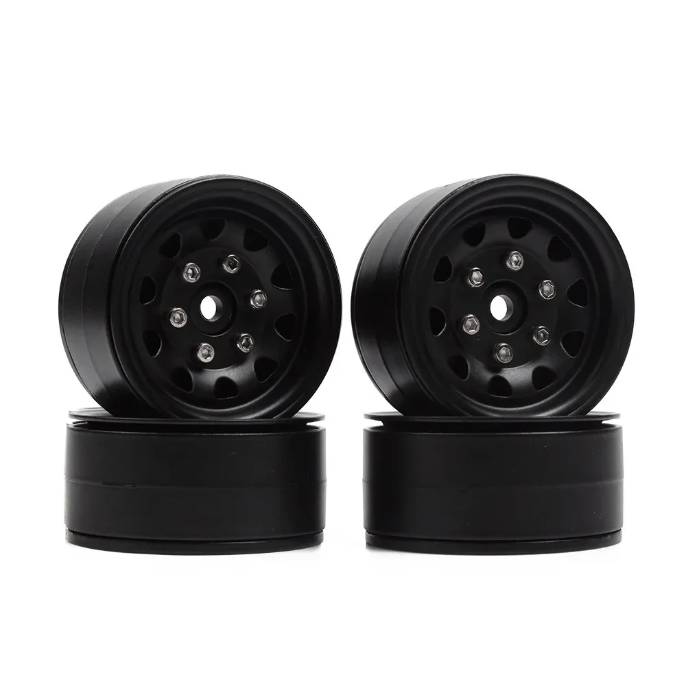 

4pcs1.9-inch Aluminum Alloy Wheels for 1/10 RC Crawler Car AXIAL SCX10 RC4WD D90 TRX4 Defender Upgrade DIY Accessories