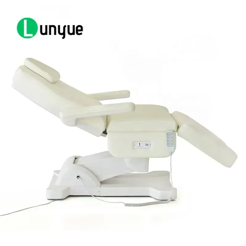 Electric Beauty Bed White PVC Leather Spa Furniture Massage Table for Clinic Premium Comfort Durable Affordable Design