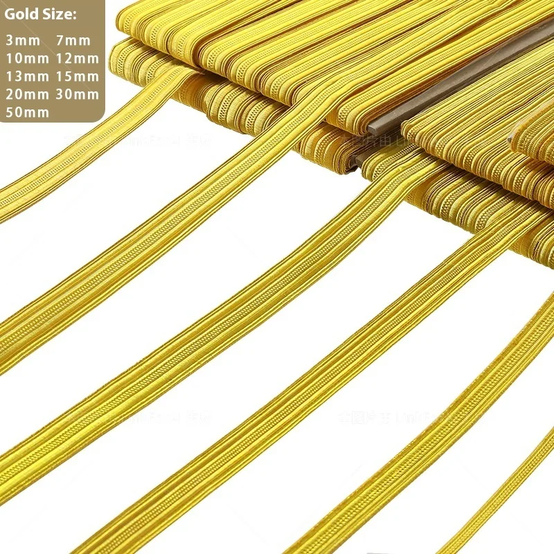 Golden Bullion Braid Ribbon For Pilot Security Staff Marine Suit Cuff Trousers Uniform Trim Packaging Ribbon Accessories