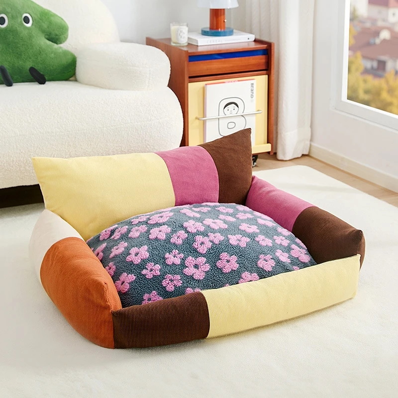 

Cat Cozy Security Nest Removable Washable Sofa Bed Warm Sleeping Pad For Small Dogs And Kittens Home Living Room Winter Gift