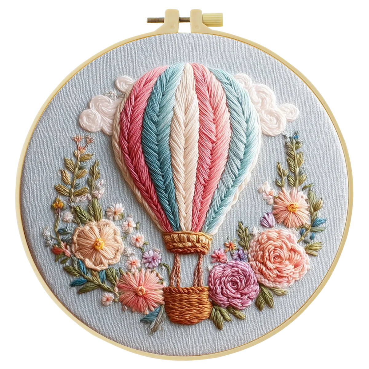 1 Stück 20X20CM/15X15CM 7,87/6,3 Zoll Heißluftballon-Tasche Stickerei-Starter-Kit DIY-Kit DIY-Stickerei-Kit Handarbeiten – Detail 3