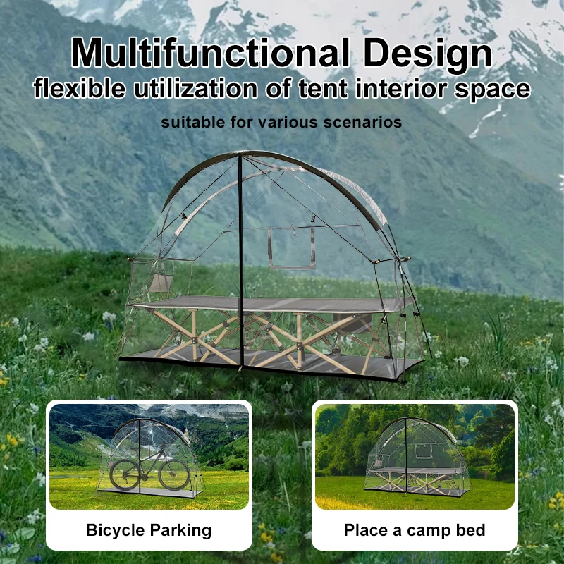 

Доступная прозрачная палатка для первого человека, зимняя вентилируемая теплая палатка с Т-образным пузырьком, легкий вес для пикника и рыбалки на открытом воздухе