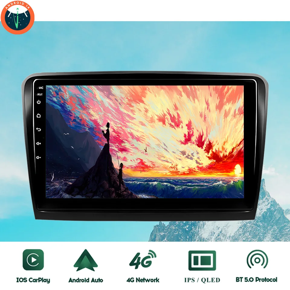 

10‘’ QLED Android 14 8G Ram Car GPS Navi Music Video Multimedia Player For Skoda Superb 2008 - 2015 Auto Stereo Head Unit