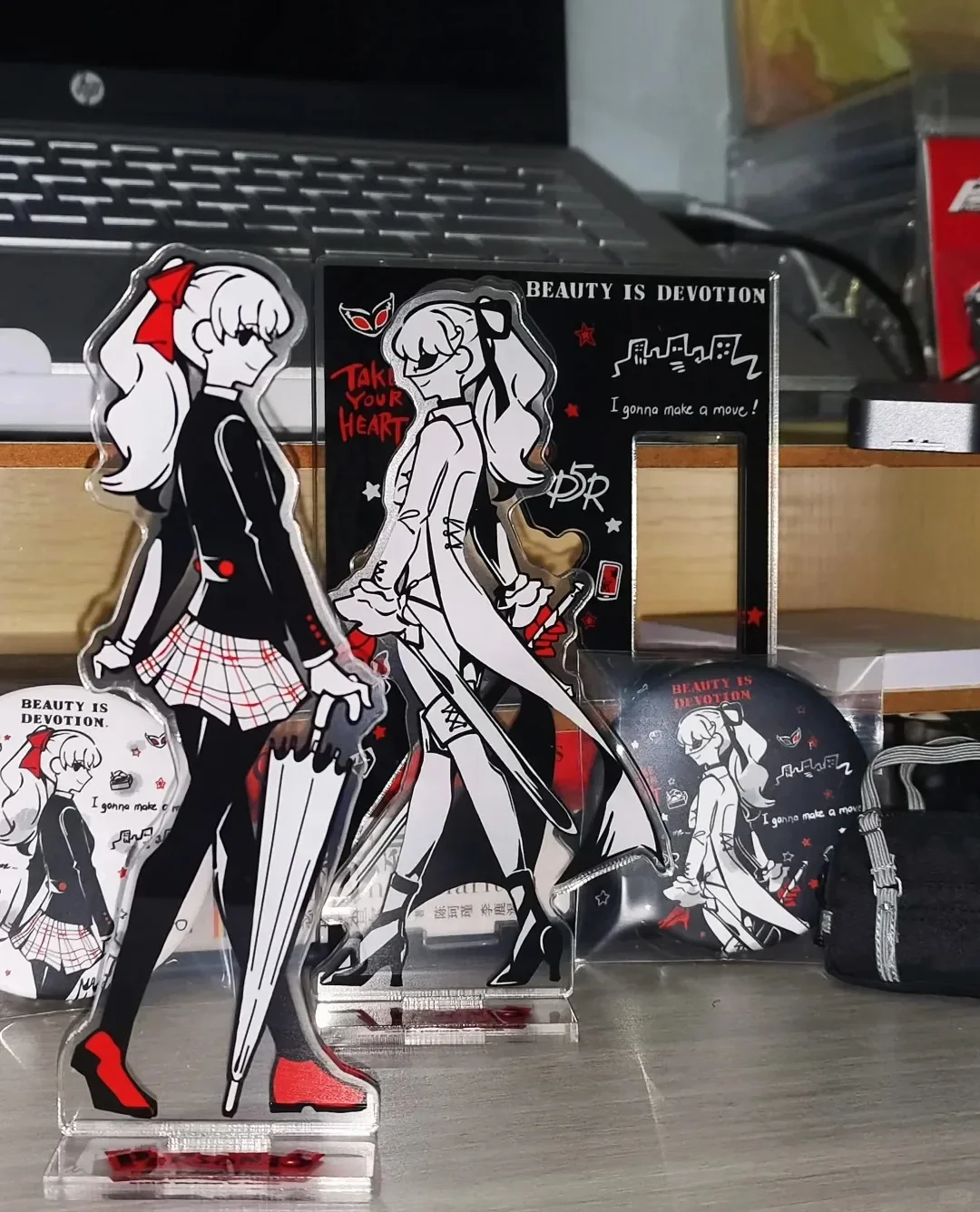 Person 5 Figures Acrylic Stand Fashion Anime Action Figure Accessories Collection Kids Toys Gift  Amamiya Ren