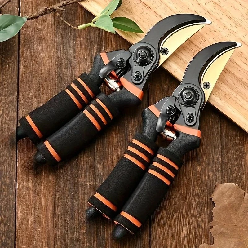 Professional Titanium Bypass Pruning Shears T13 Super Sharp, Heavy Duty Garden Shears for Precise Pruning & Trimming