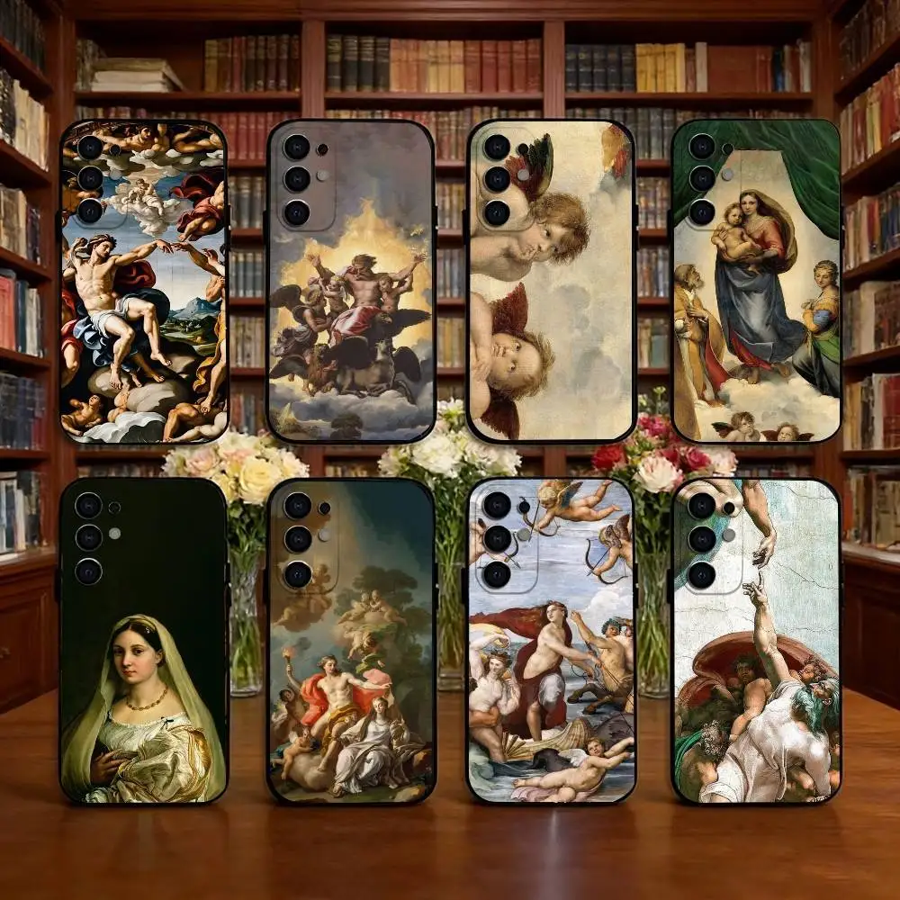 

paintings by Raphael Phone Case For Samsung S25,S24,S21,S22,S23,S30,Ultra,S20,Plus,Fe,Soft Silicone Black Cover