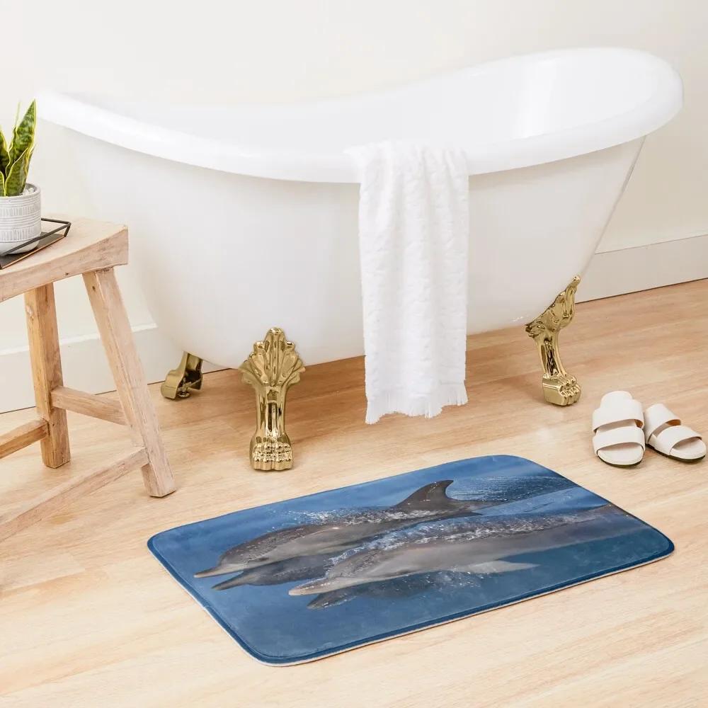 

Beautiful and peaceful dolphins Bath Mat Bathroom Floor Anti-Slip Bathtub Baths Bathroom Mat