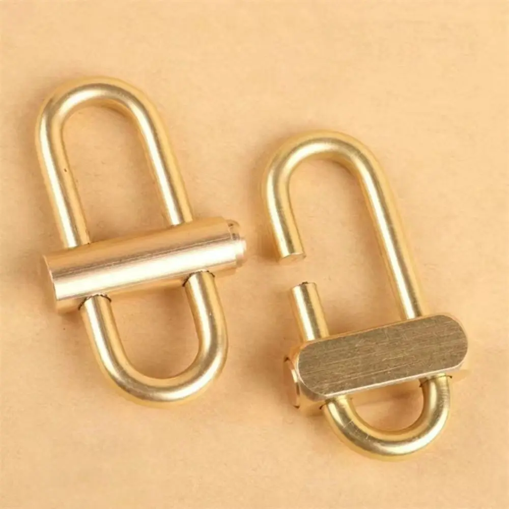 1PC Metal Buckle Clip Brass Keychain Lock Clamp Chain Strap Length Shorten Bag Accessories Anti-oxidation Anti-rust Key Chain