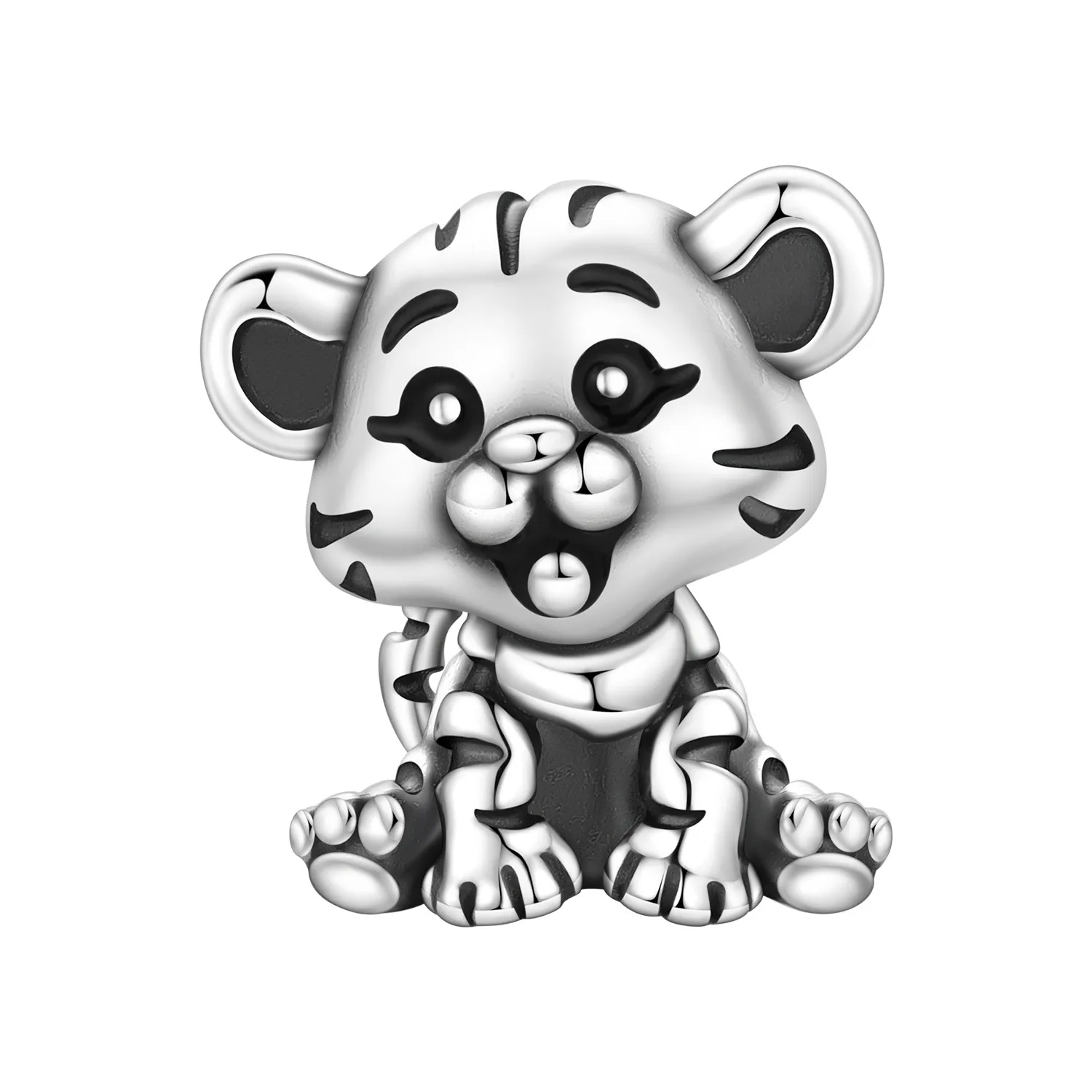 

Cycuff 925 Sterling Silver Tiger Animal Guardian Beads Original Pendants Bracelet Charm Jewelry Party DIY Trendy Gifts