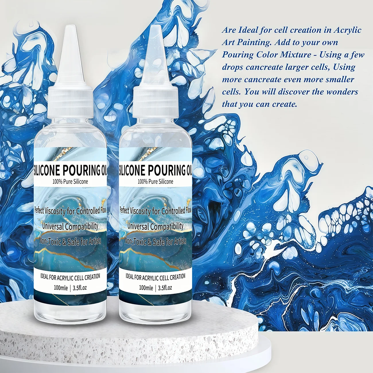 Silicone Pouring Oil Acrylic Pouring Oil for Special Cell Creations,  Silicone Oil for Epoxy Acrylic Painting, , Cell Activator