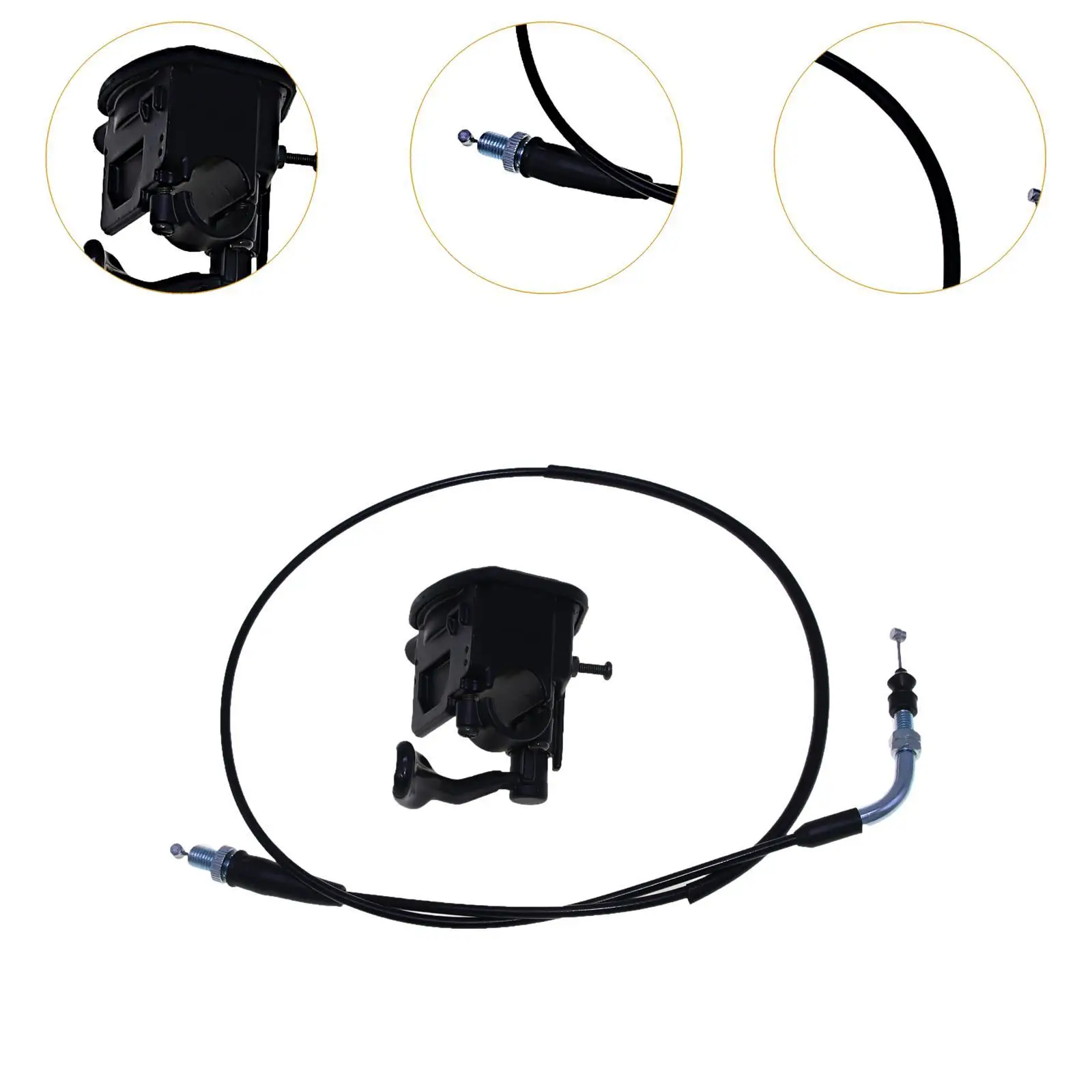 

Professional Thumb Throttle Cable Assembly Black Aluminum Handle Control Replacement for ATV Accessories 50cc to 250cc