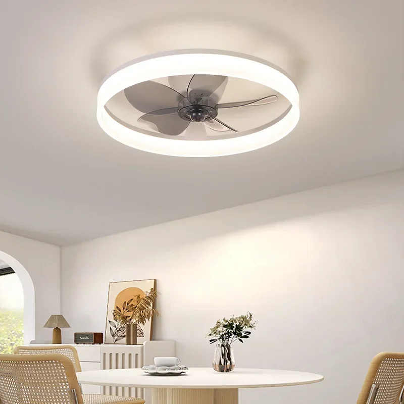 Smart Ceiling Fan Lamp with LED Light and Remote Control Chandelier Electric Roof Fans Lighting Living Room 220V Bedroom Home