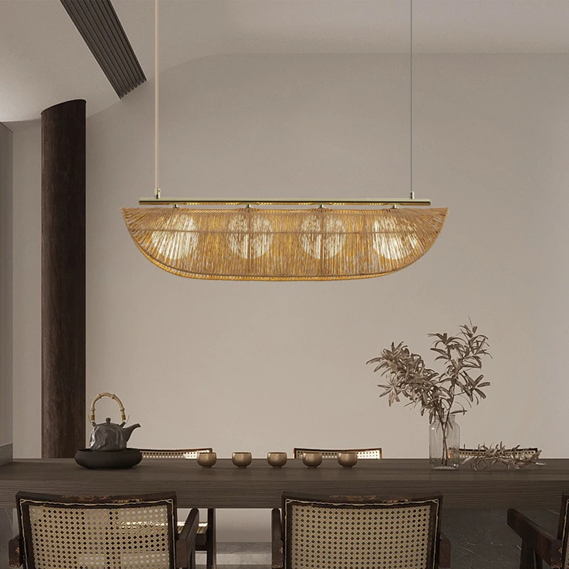 

Japanese Retro Restaurant Chandelier Zen Style Homestay Bar Counter Cream Wind Table Lamp Modern Minimalist Creative Island Tabl