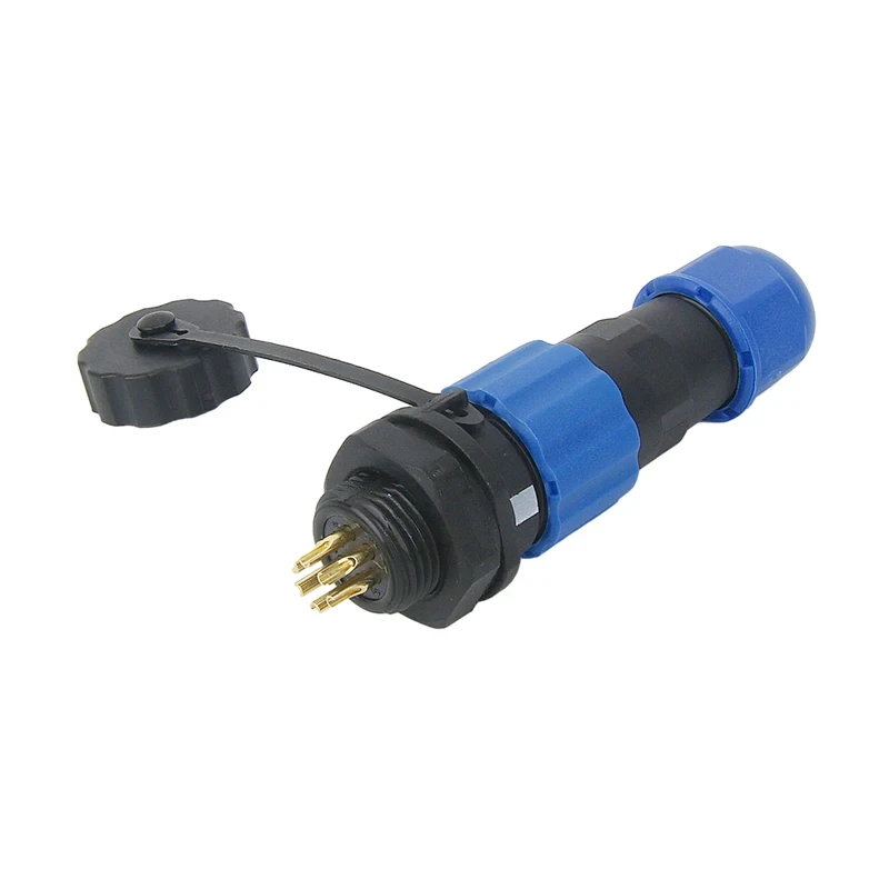 SP13 Waterproof Connector IP68 1/2/3/4/5/6/7/9 Pin Cable Connectors Male/Female Plug And Socket Nut