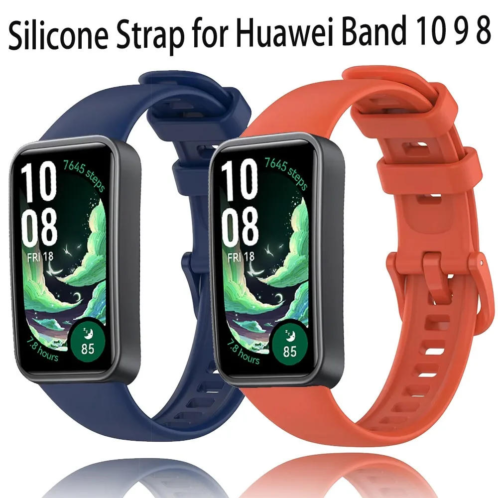 حزام سيليكون لهواوي باند 10 9 8 سوار معصم ناعم ومريح يسمح بمرور الهواء بديل لسوار هواوي باند 10 9 8