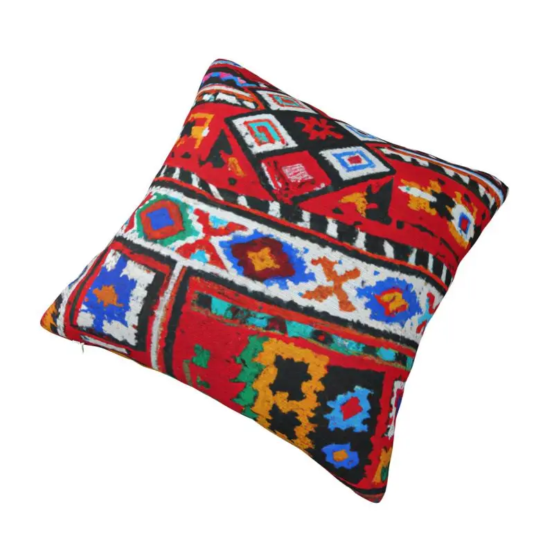 Custom Amazigh Texture Touareg Pattern Arabic Cushion Cover 40x40cm Velvet Luxury Throw Pillow Case