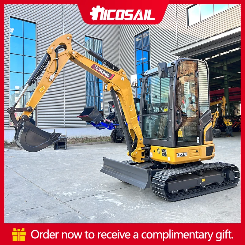 3.0 Ton Mini Excavator Mini Digger 360° Rotation Replaceable Assistive Arm Side Swing Customized Bucket Replaceable Bucket