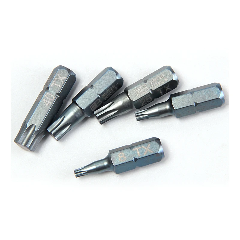 PB SWISS TOOL Magnetic Precision Bits with Star Types, Torx Type for Electric Drill Accessories C6 E6 E6L Series