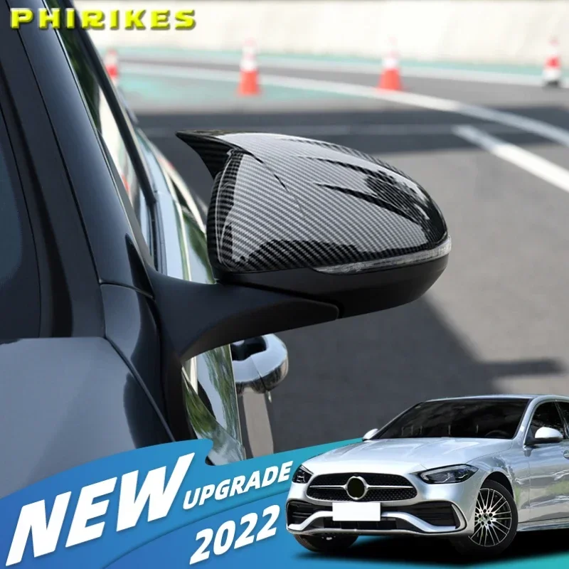 

Carbon Fiber Rear View Mirror Cover for 2021 Mercedes w223 S series w206 C series interior trim accessories