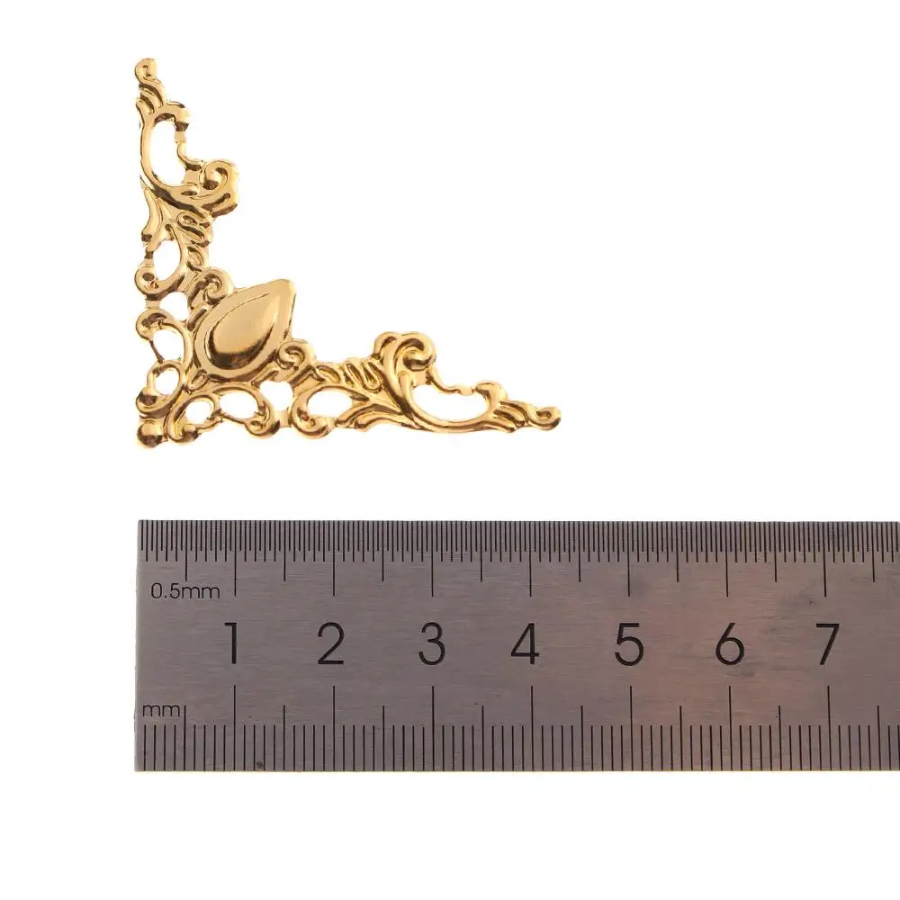 Metal Angle 30PCS Bronze Furniture Decorative Protector for Menus Corner Bracket Decor Bracket