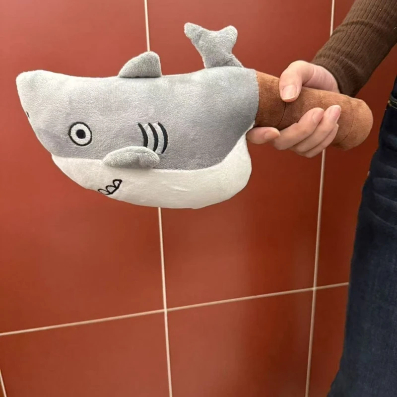 

20CM Cute and Funny Shark Plush Toy a Soft Party Play Prop a Handle Shark Doll a Birthday and Christmas Gift for Children