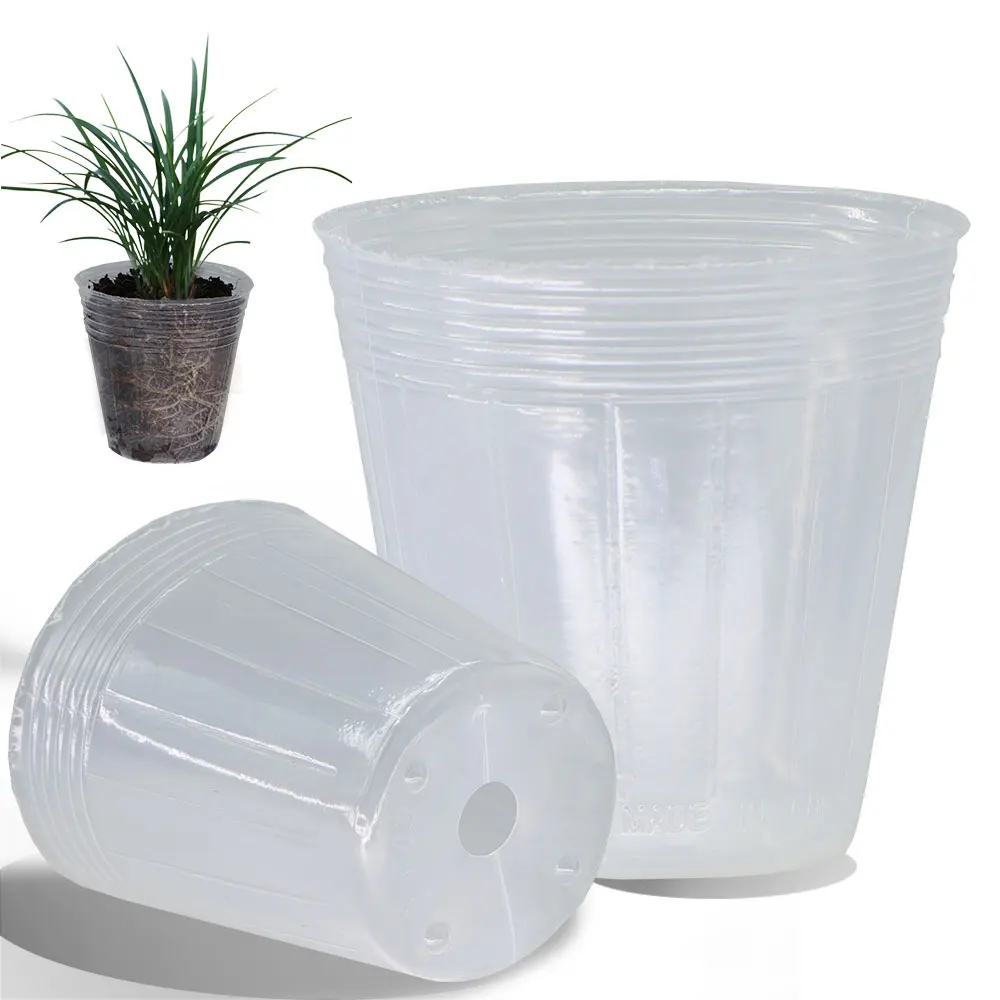 25PCS Garden Transparency Nursery Pots Planting Nutrition Cup Orchid Propagation Container Seedling Bag Nutrition Bowl Plant Pot