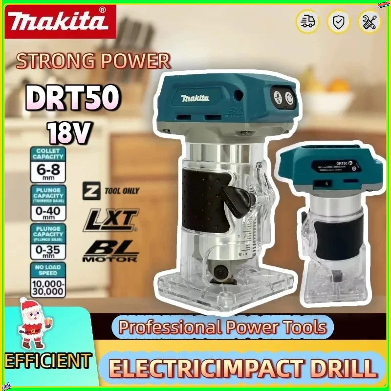 

Беспроводной бесщеточный фрезер Makita DRT50 18В для обработки дерева, гравировки и нарезки пазов