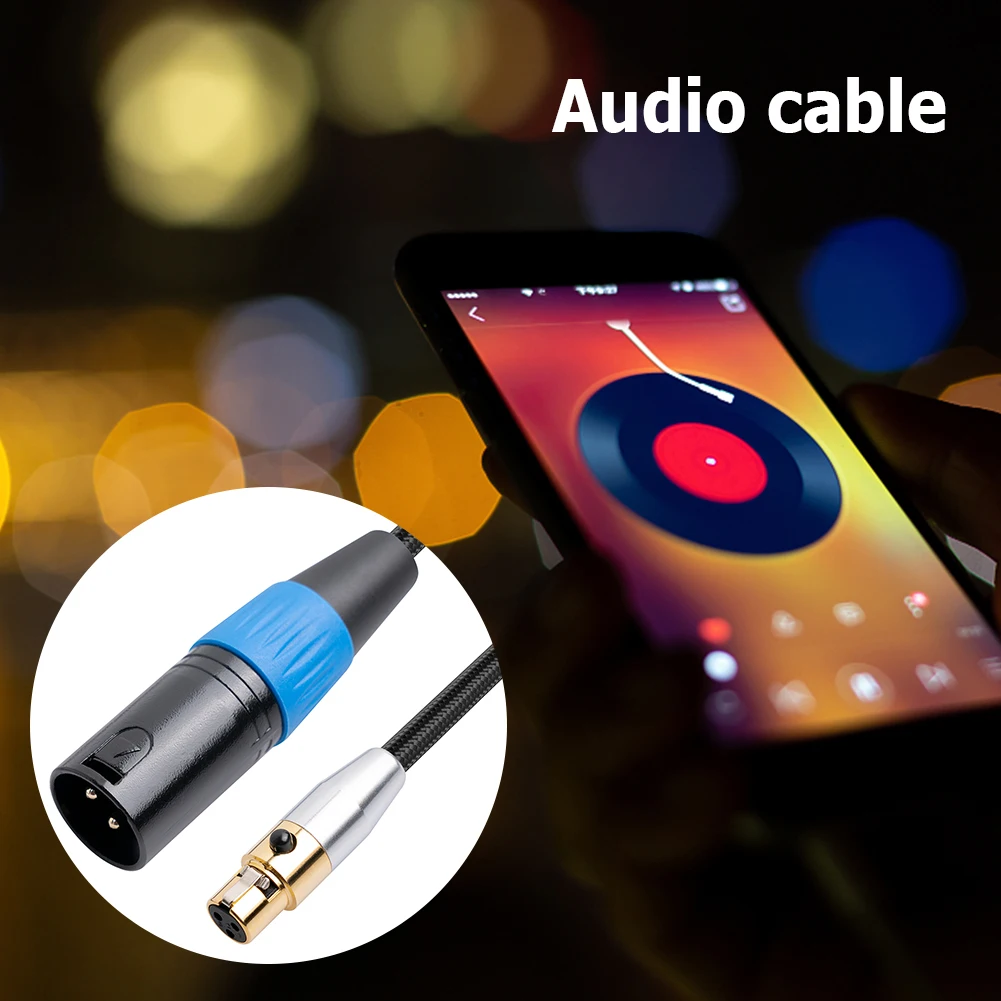 Mini adaptador de Cable de Audio XK101K18, Cable de Audio macho a hembra de 3 pines XLR para asistencia de Video de cámara Canon