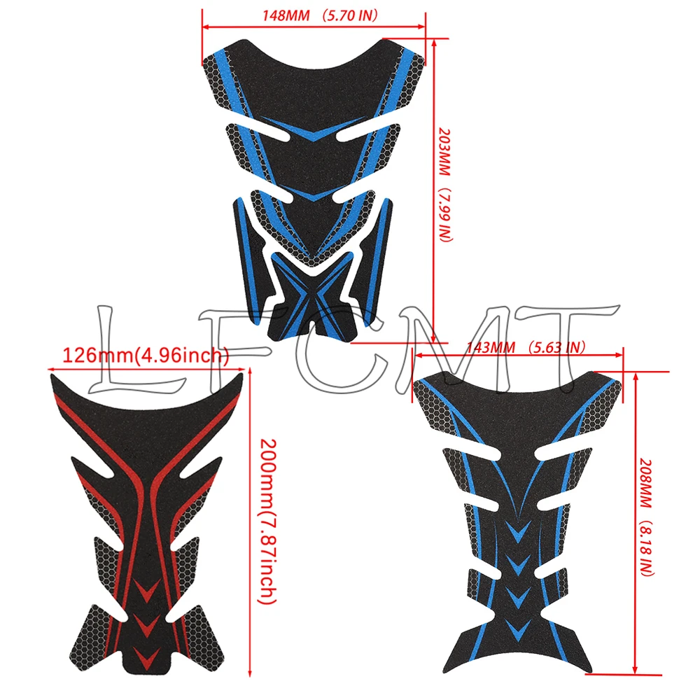 Motorcycle Fishbone Tank Pad Protector Sticker Decals For KAWASAKI ER-6N NINJA H2 H2R Z400 Versys 650 ZX6R ZZR Honda Suzuki GSXR