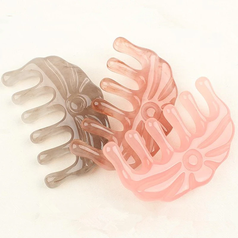 

1 шт., массажная расческа «Меридианы», шесть зубьев, полимерный материал, безручная мужская и женская расческа «Меридианы кожи головы», расческа с круглой головкой, зубы на каждый день