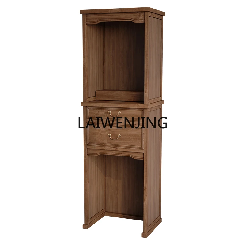SGF new Chinese solid wood shrine shrine Buddhist cabinet God of Wealth Guanyin land double layer