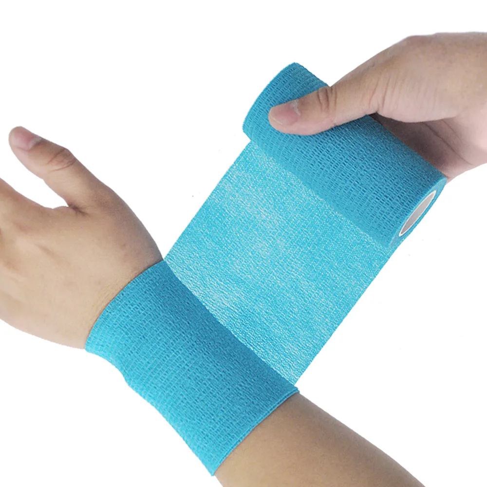 1Roll 2.5/5/10cm*4.5m Gauze motion Bandage Self-adhesive Breathable Elastic Bandages for Sports Fixing Finger Wrist Leg