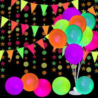 30pcs ultraviolet neon light balloons for night light parties wedding decorations reactive fluorescent balloons birthday celebra