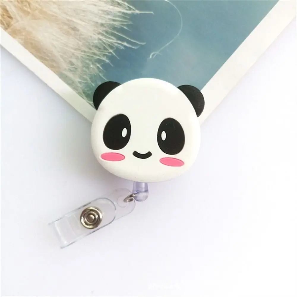 Office Bunny Chest Card Keys Lanyard Panda Bear Nurse Badge Holder Retractable Badge Reel Name Card Holder ID Card Clips