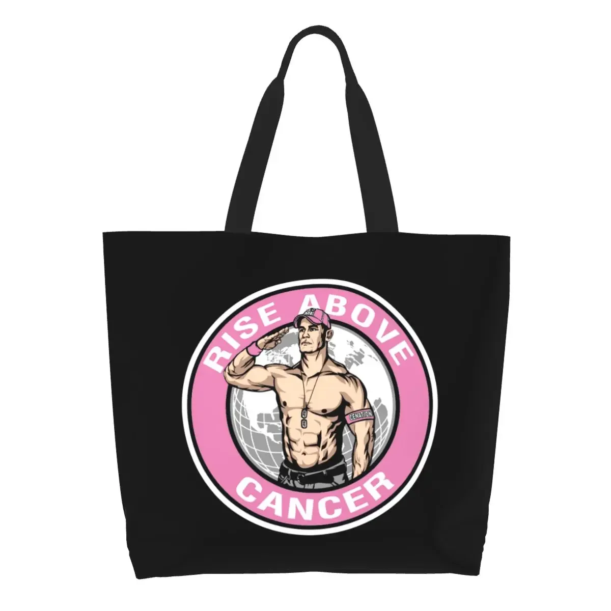 

Johns Grocery Shopping Bags Funny Printed Canvas Shopper Tote Shoulder Bags Big Capacity Durable Handbag