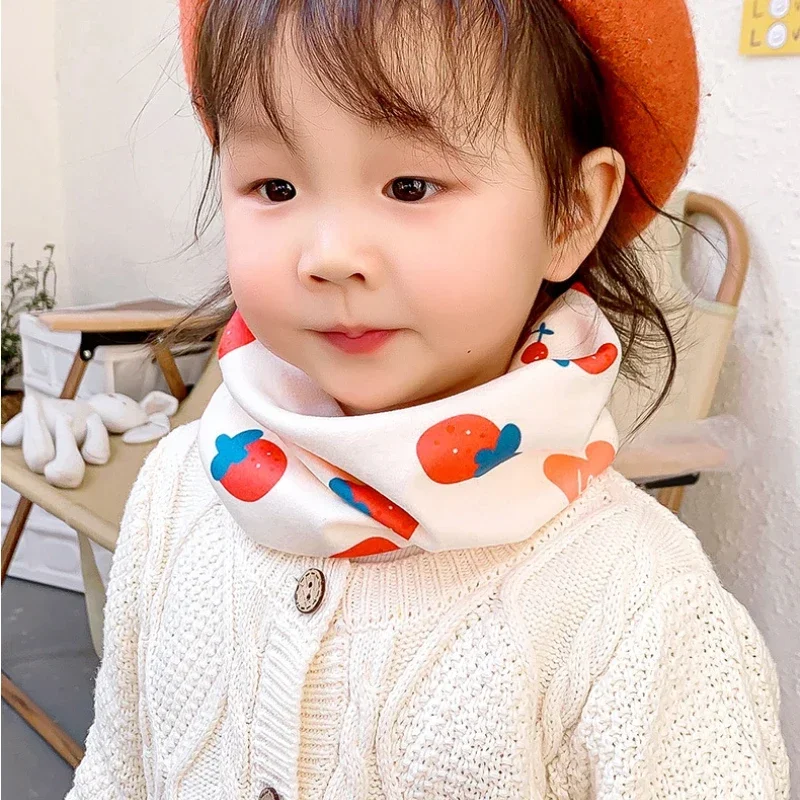 0-12years Winter Kids Scarf Cotton Children Warmer Neck Scarf Baby Neckerchief Cute Scarf Soft Neck Collar Children´s Scarves