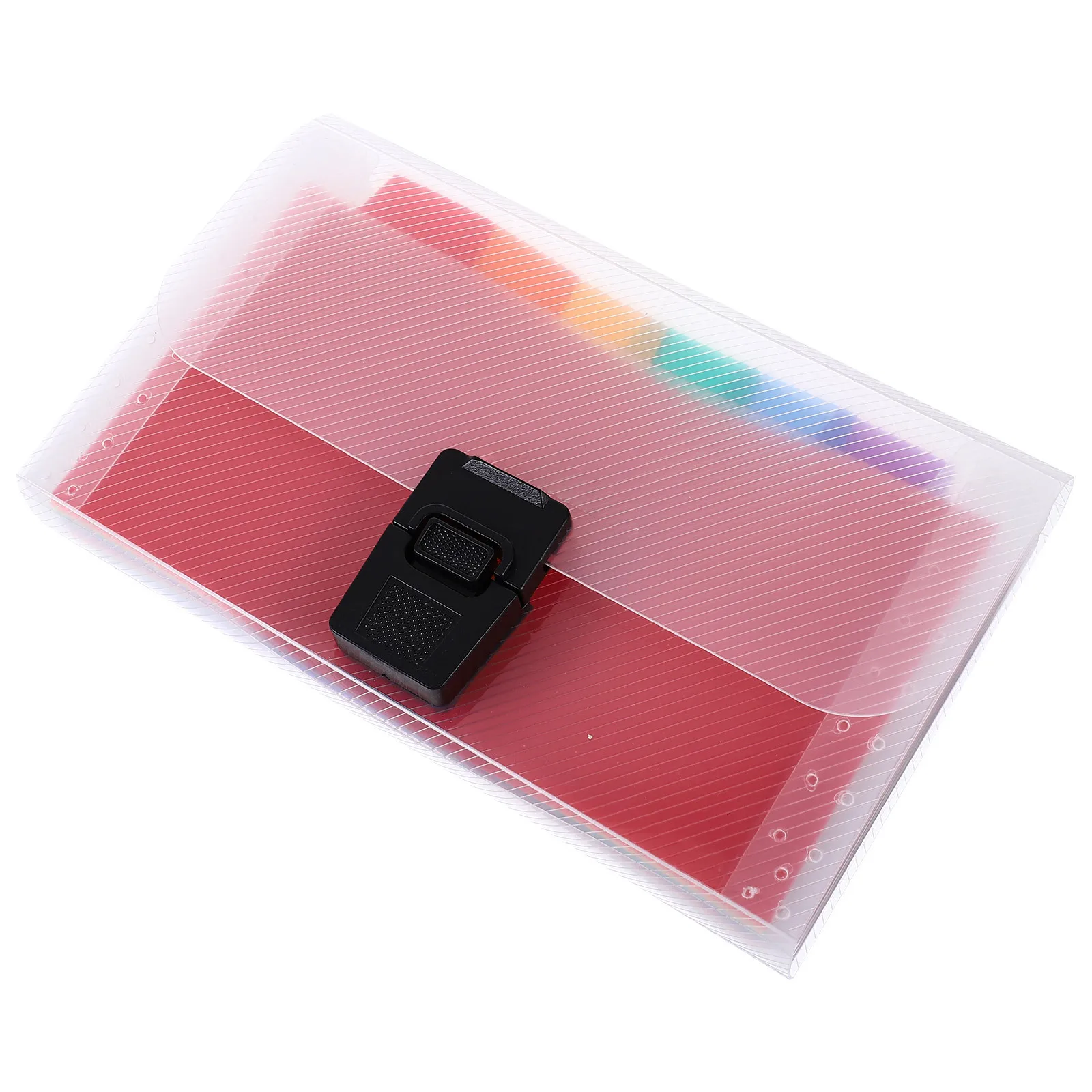 Rainbow Accordion Folder Plastic File Organizer For Documents Receipts Business Cards Tickets Multi Pocket Expanding File